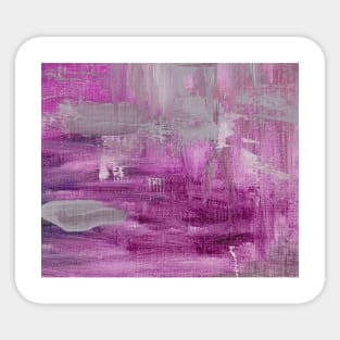 Abstract Oil Painting 3c3 Ametyst Fuchsia Lilac Sticker